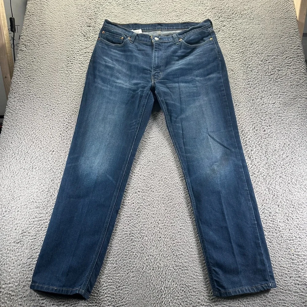 Levi's 541 Jeans Mens 38x34 Blue Cotton Denim‎ Straight Workwear Stretch Faded